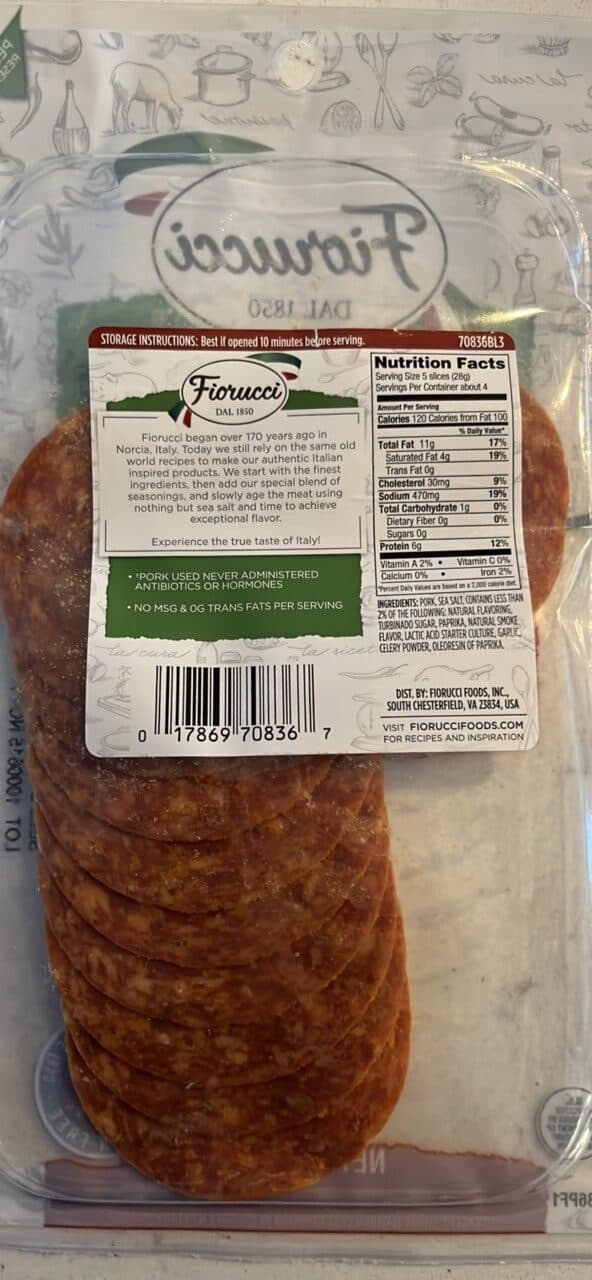 Fiorucci UNCURED PEPPERONI packshot
