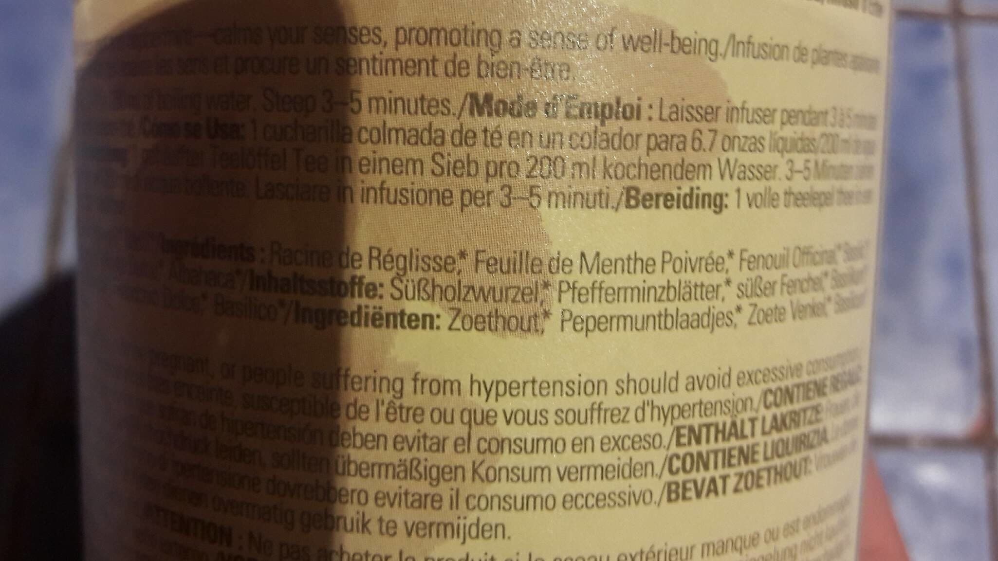 Open Food Facts Aveda Comforting Tea packshot