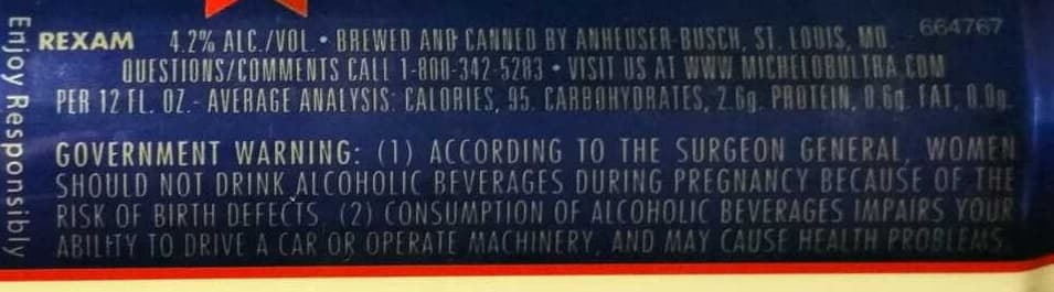 Open Food Facts Michelob ultra packshot