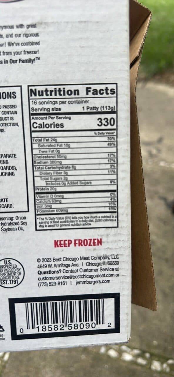 JEMM burger Deluxe Beef Patties packshot