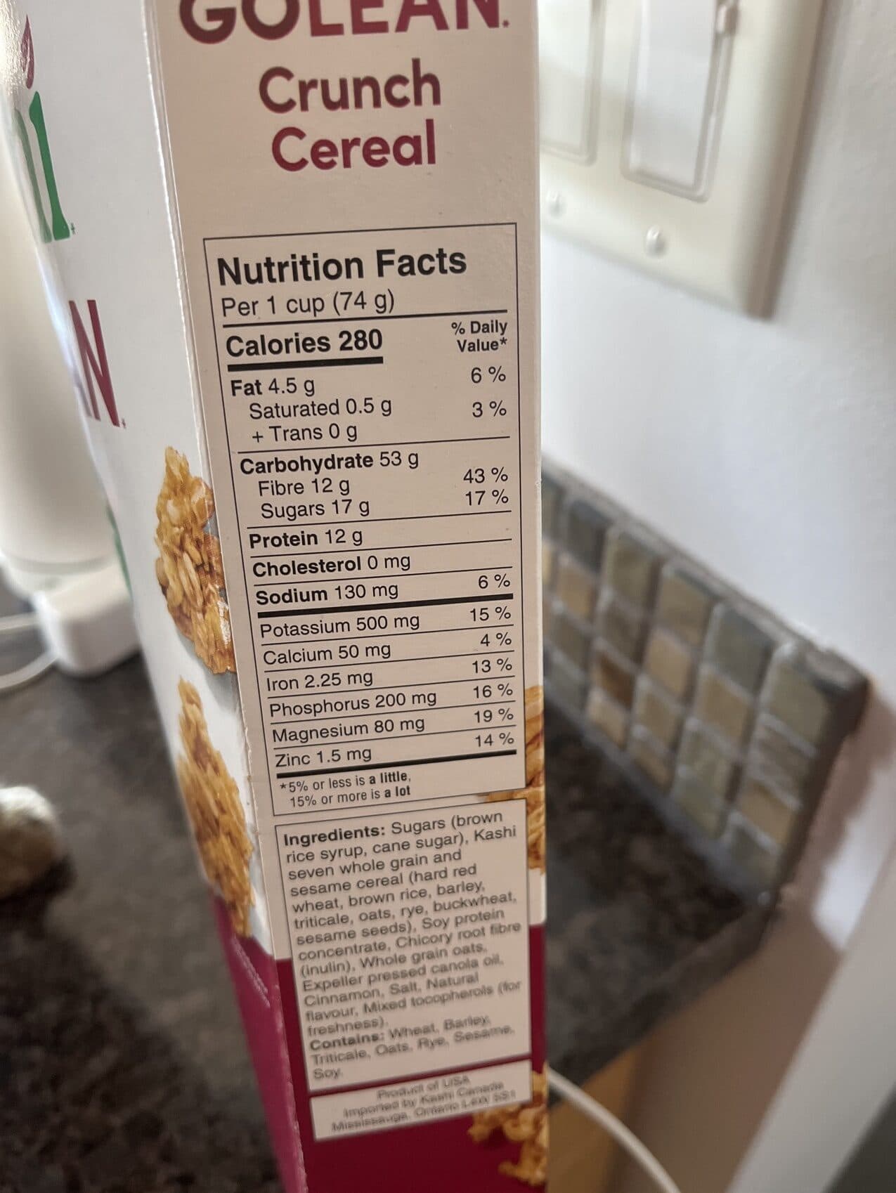 Kashi 🇺🇸Solana Beach California USA GO Lean Crunch Cereal packshot