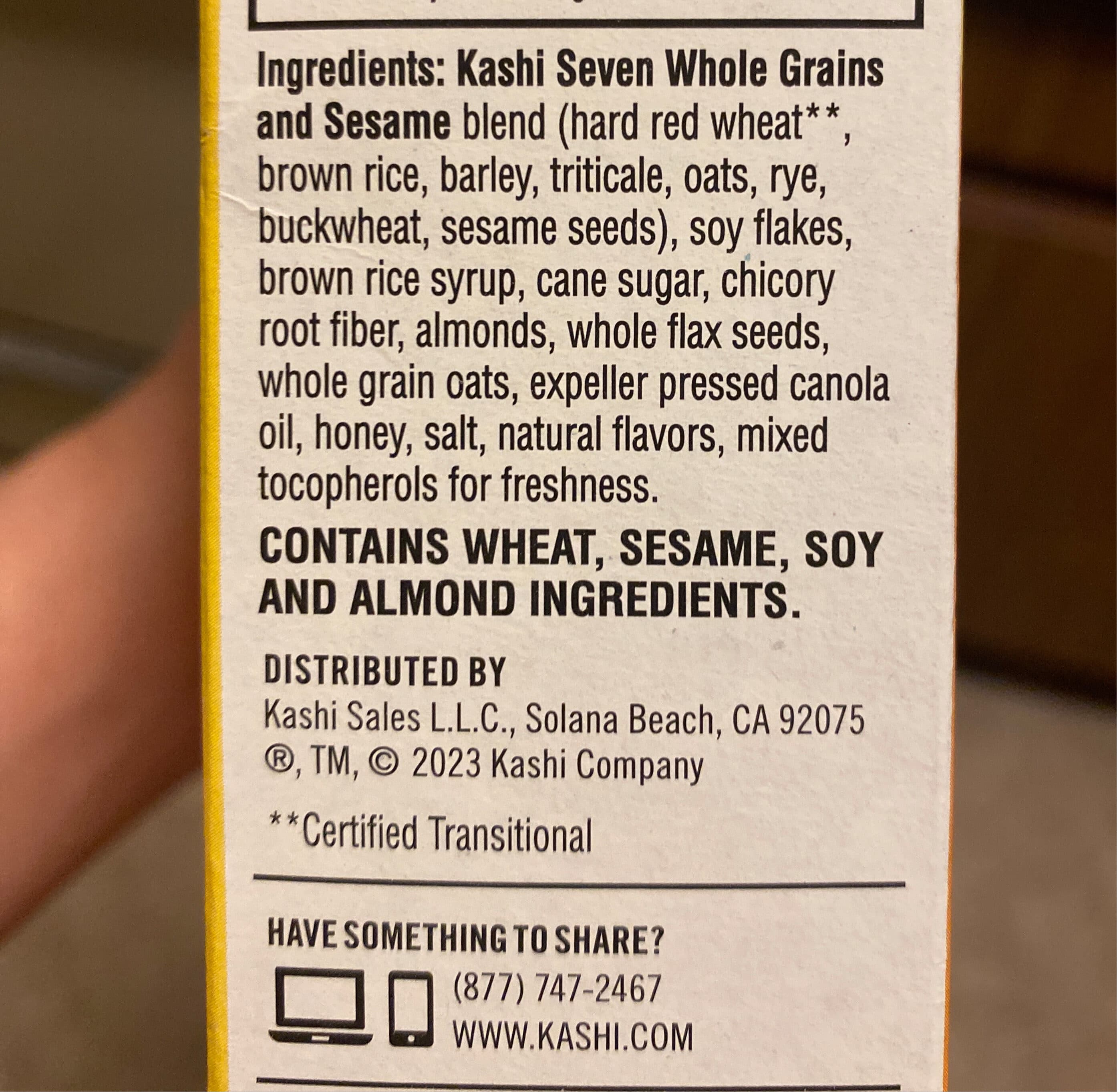 Kashi Honey Almond Flax Crunch packshot