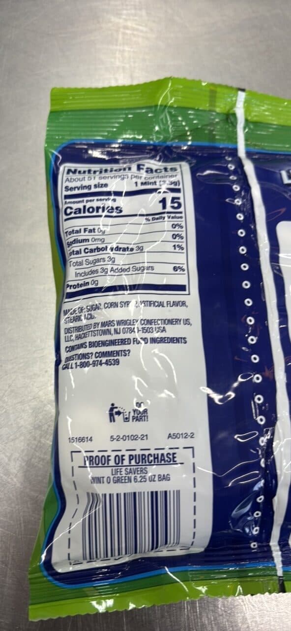 LIFE SAVERS MINTS WINT O GREEN packshot