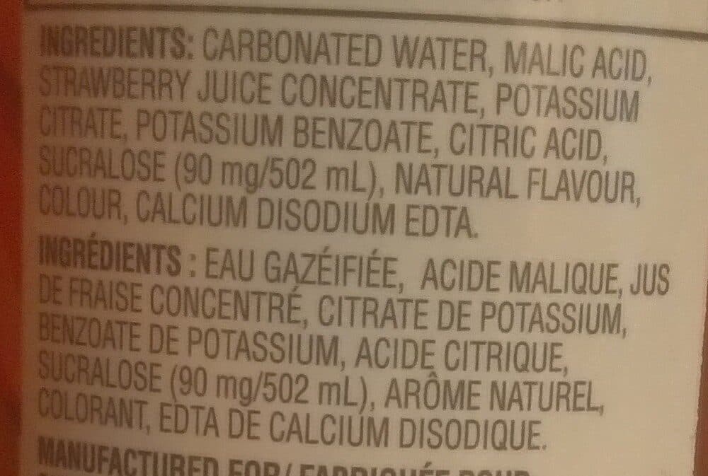 Fruit2O Strawberry Sparkling Fruit2O packshot