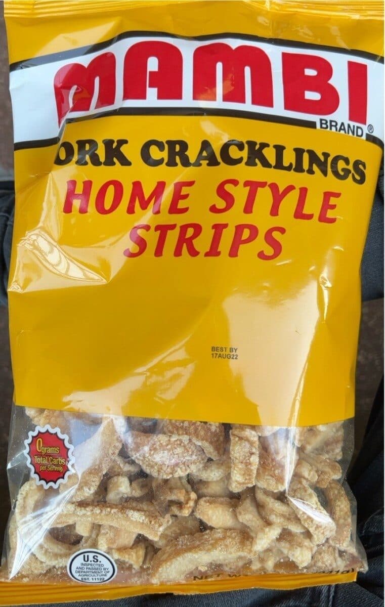 Mambi Pork Crackling Home Style Strips packshot