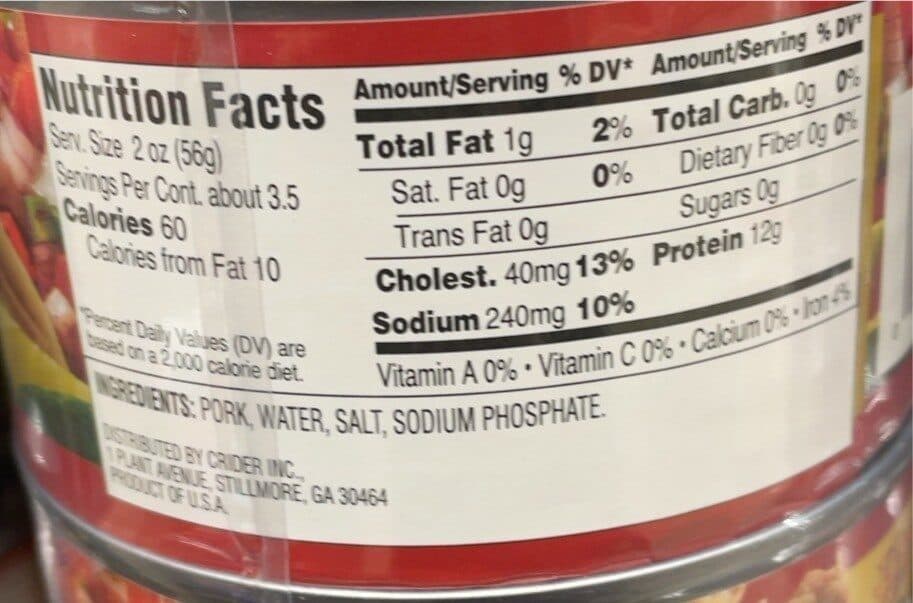 Crider's Inc. Pulled Pork in Water packshot