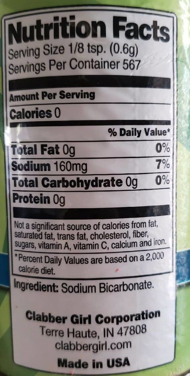 Clabber Girl Baking soda packshot
