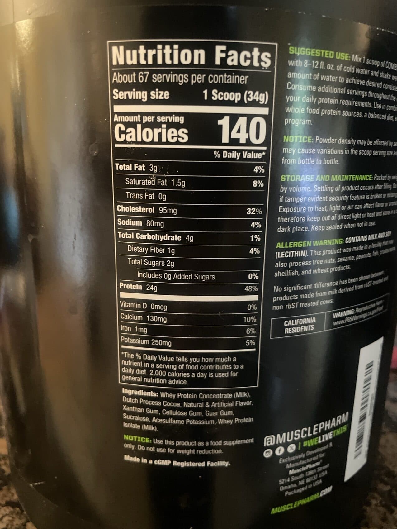 MusclePharm Musclepharm Combat 100% Whey Chocolate - 5 LB packshot