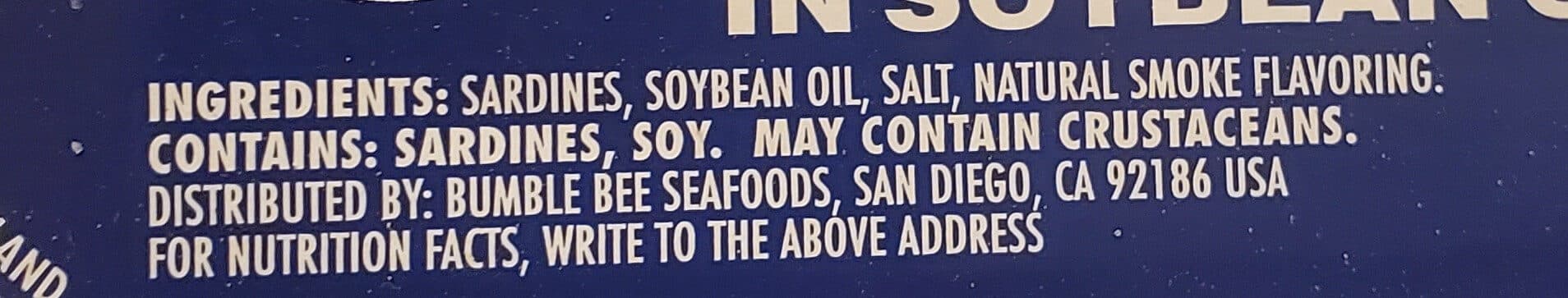 Beach Cliff Sardines in soybean oil packshot