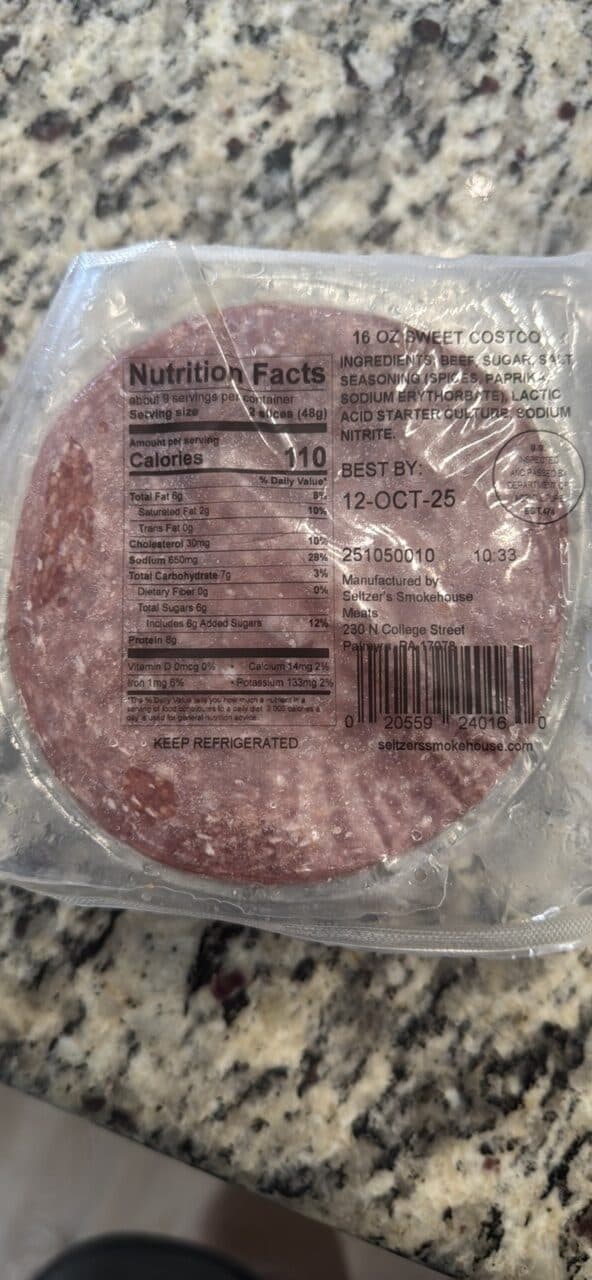 SELTZERS SWEET LEBANON BOLOGNA packshot