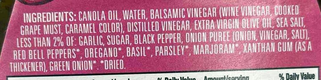 Newman's Own Balsamic Vinaigrette packshot