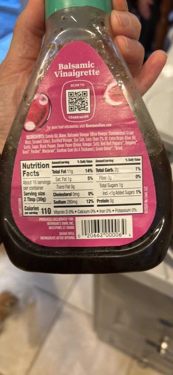 Newman's Own Balsamic Vinaigrette packshot