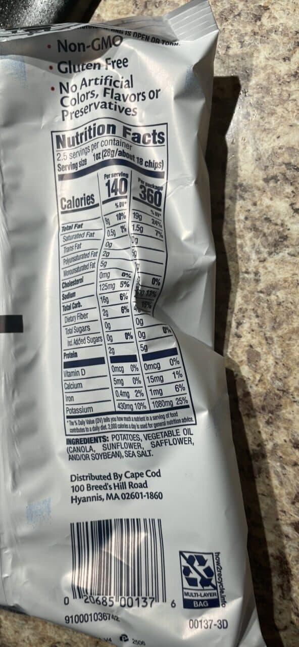 Cape Cod Kettle Cooked Potato Chips packshot