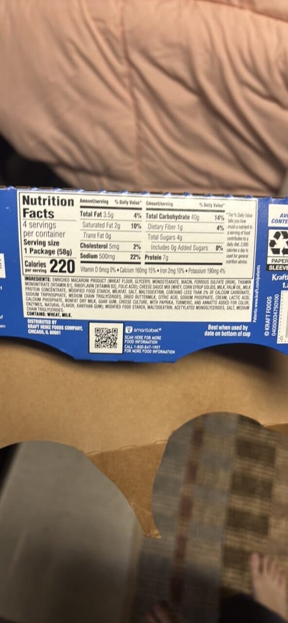 Kraft mac & cheese packshot