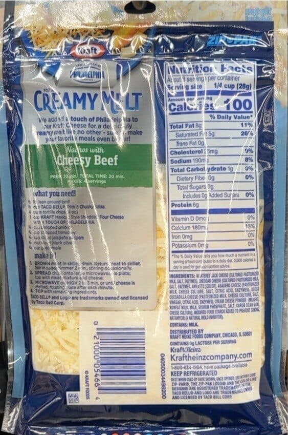 Kraft Creamy Melt Mexican Style Cheese packshot