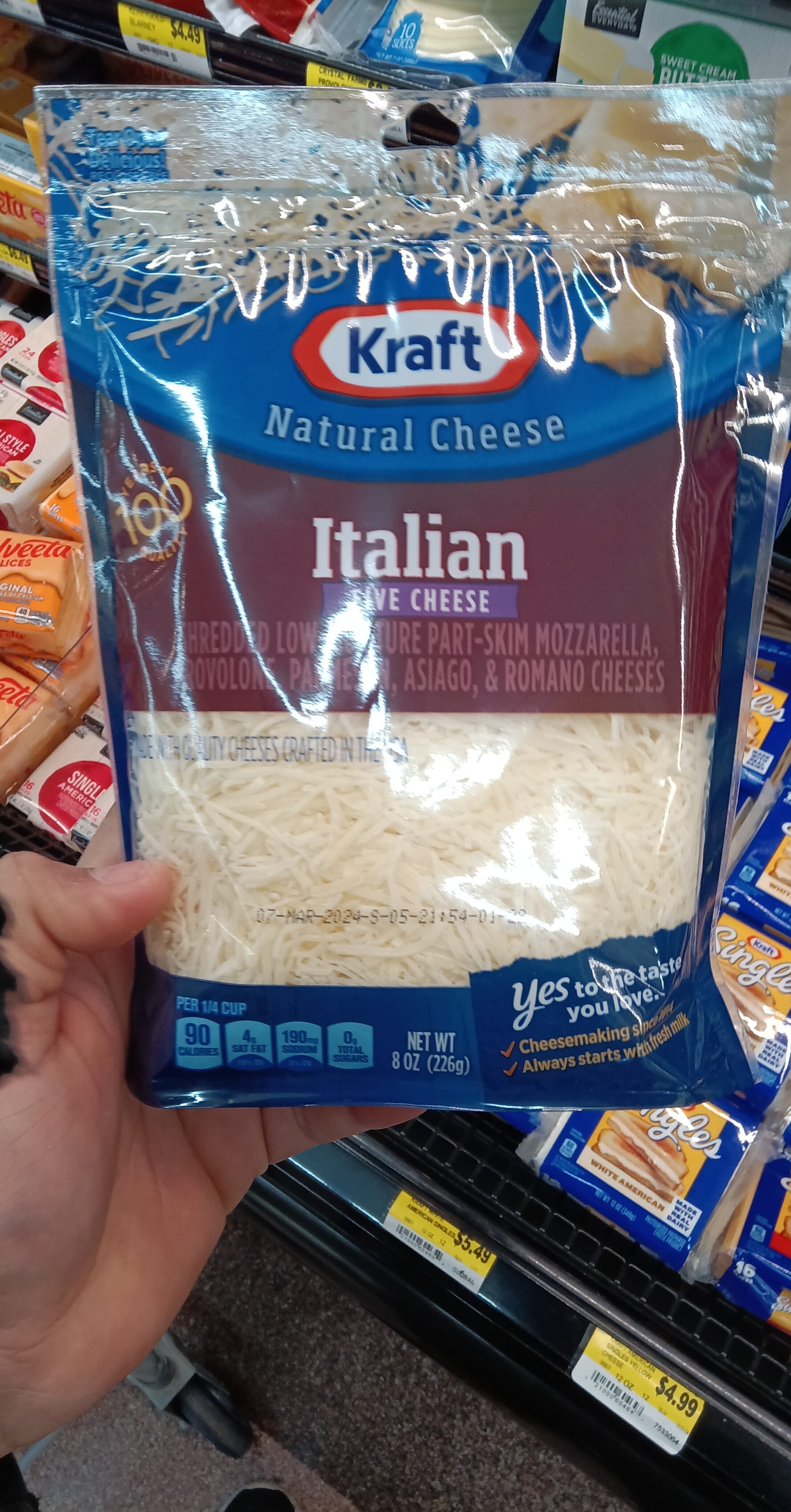 Kraft Kraft Italian five cheese packshot