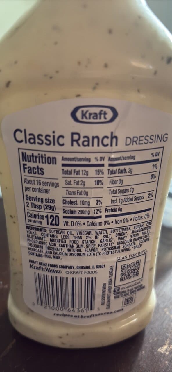 Kraft Classic Ranch Dressing packshot