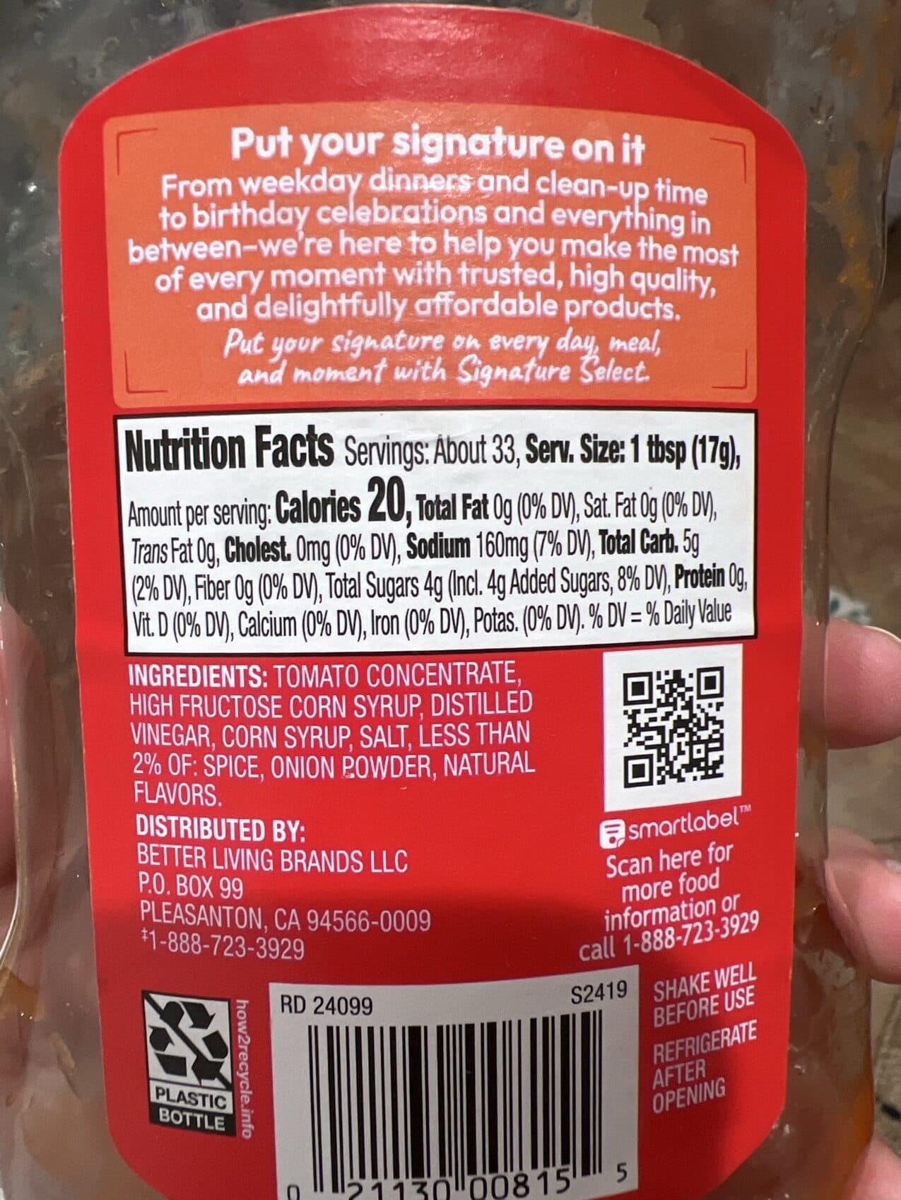 Signature Kitchens Tomato Ketchup packshot
