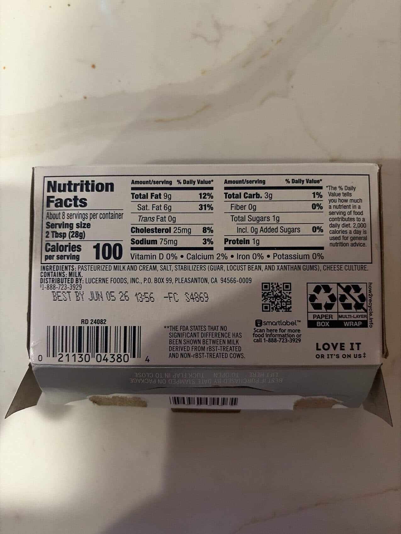 Lucerne Cream Cheese packshot