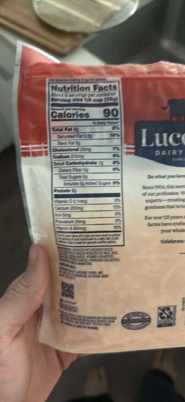 Lucerne Sharp Cheddar Cheese packshot