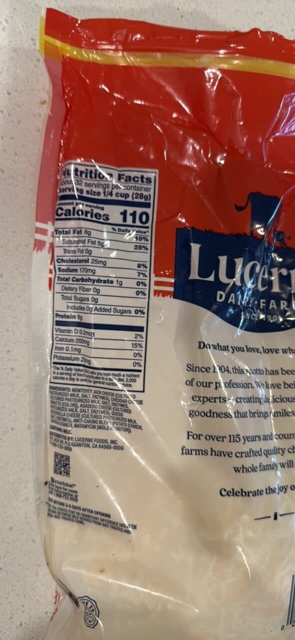 Lucerne Mexican Style 4 Cheese Blend packshot