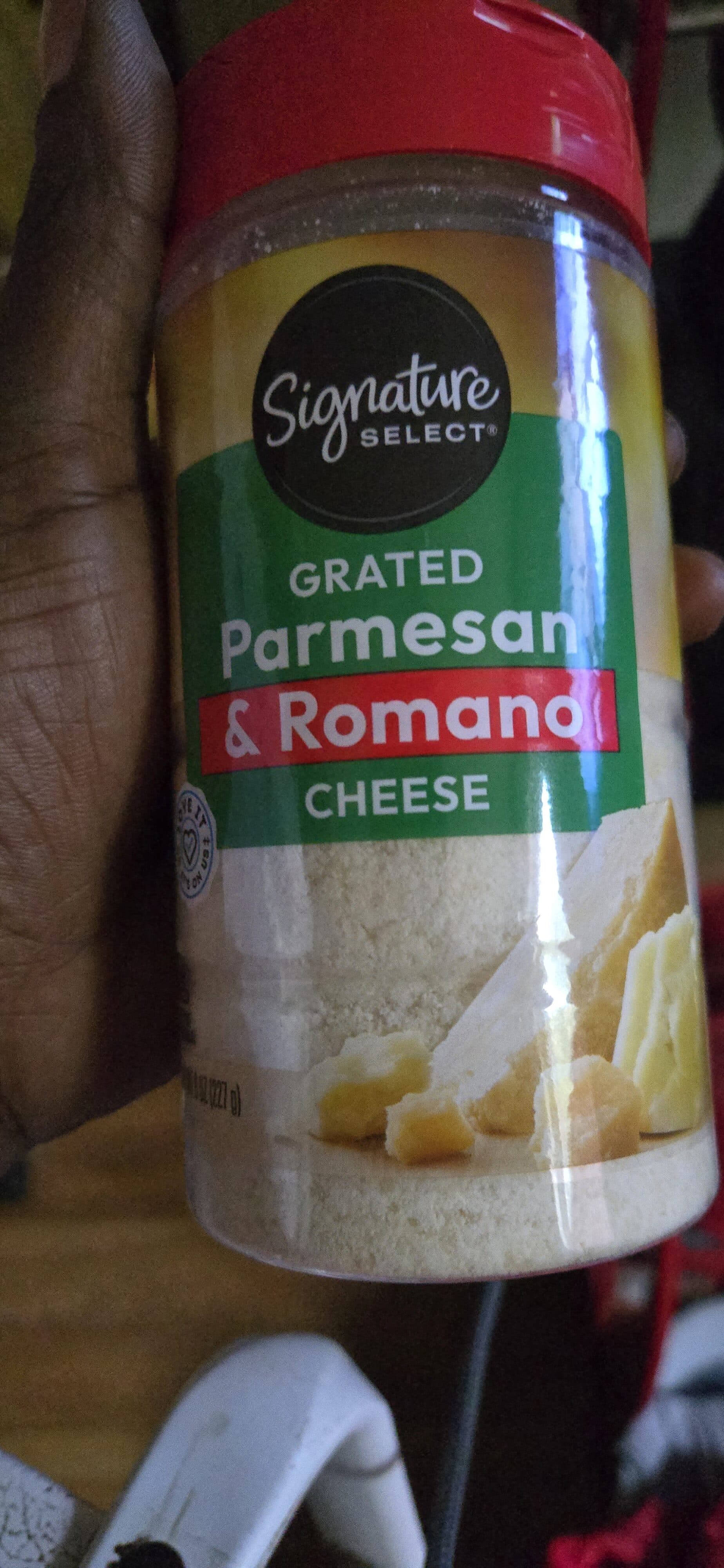 Signature Parmesan cheese packshot