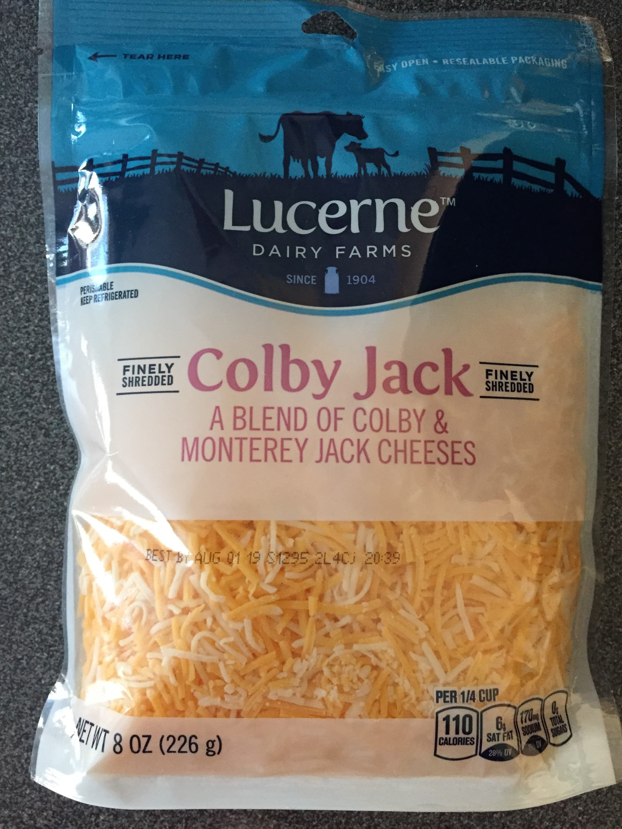 Lucerne Colby Jack Cheese packshot