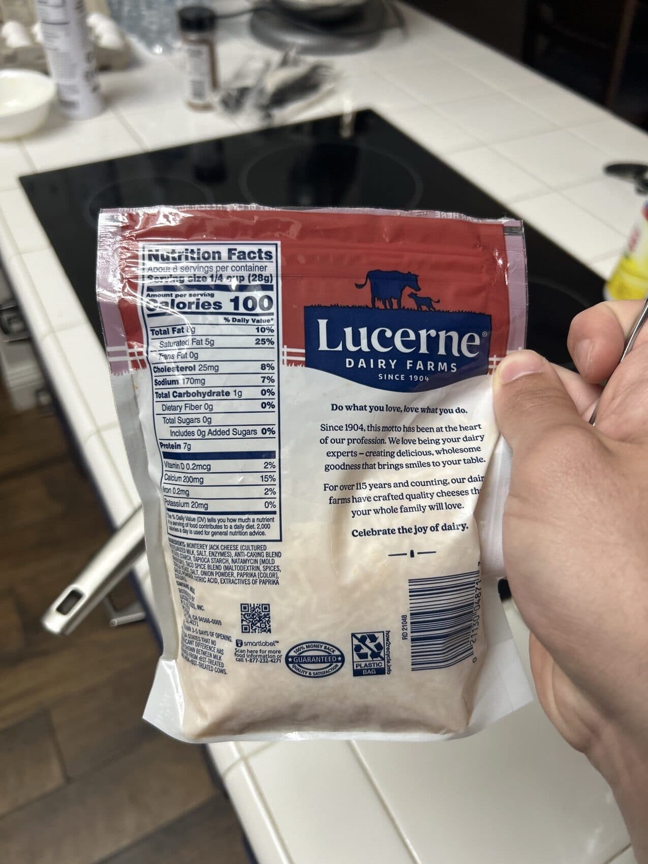 Lucerne Taco Blend with Taco Seasoning Monterey Jack Cheese with Seasoning finely shredded packshot