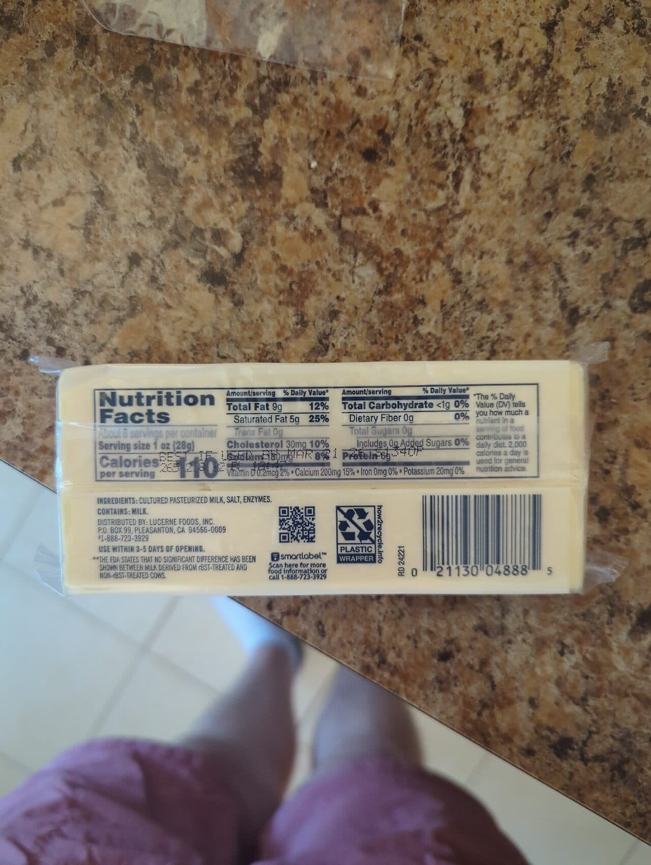 Lucerne Dairy Farms Sharp White Cheddar Cheese packshot