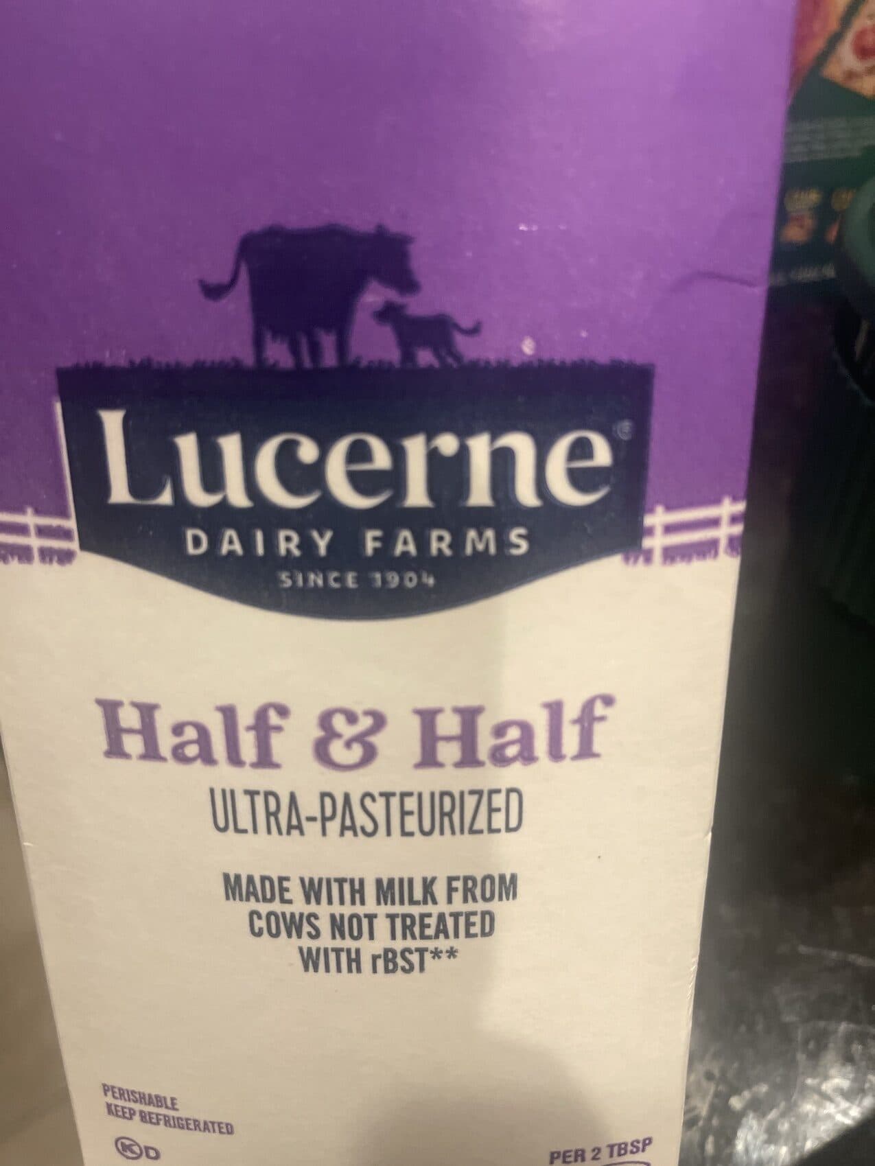 Lucerne Dairy Farms Half & Half packshot