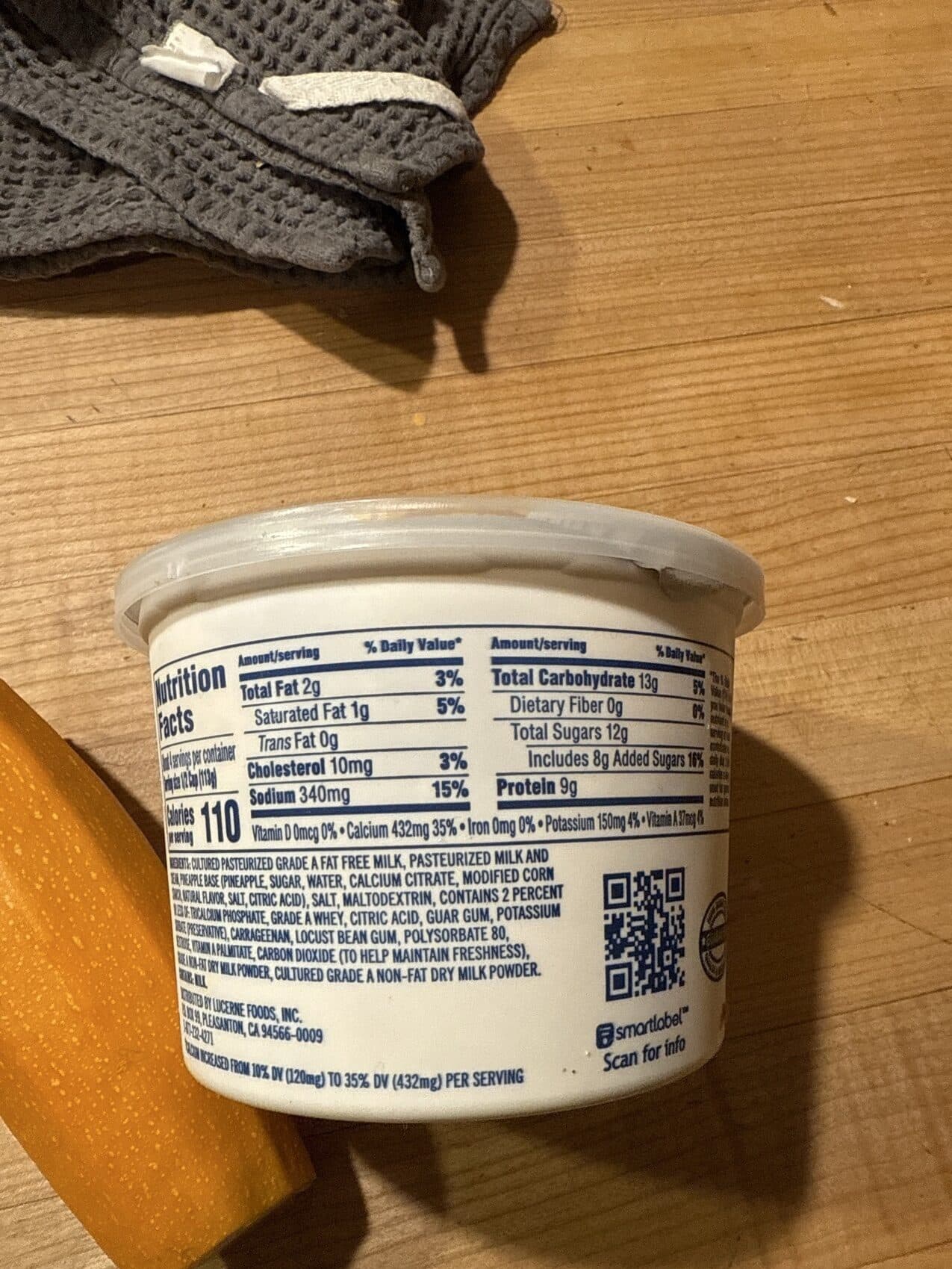 Lucerne Cottage Cheese With Pineapple packshot