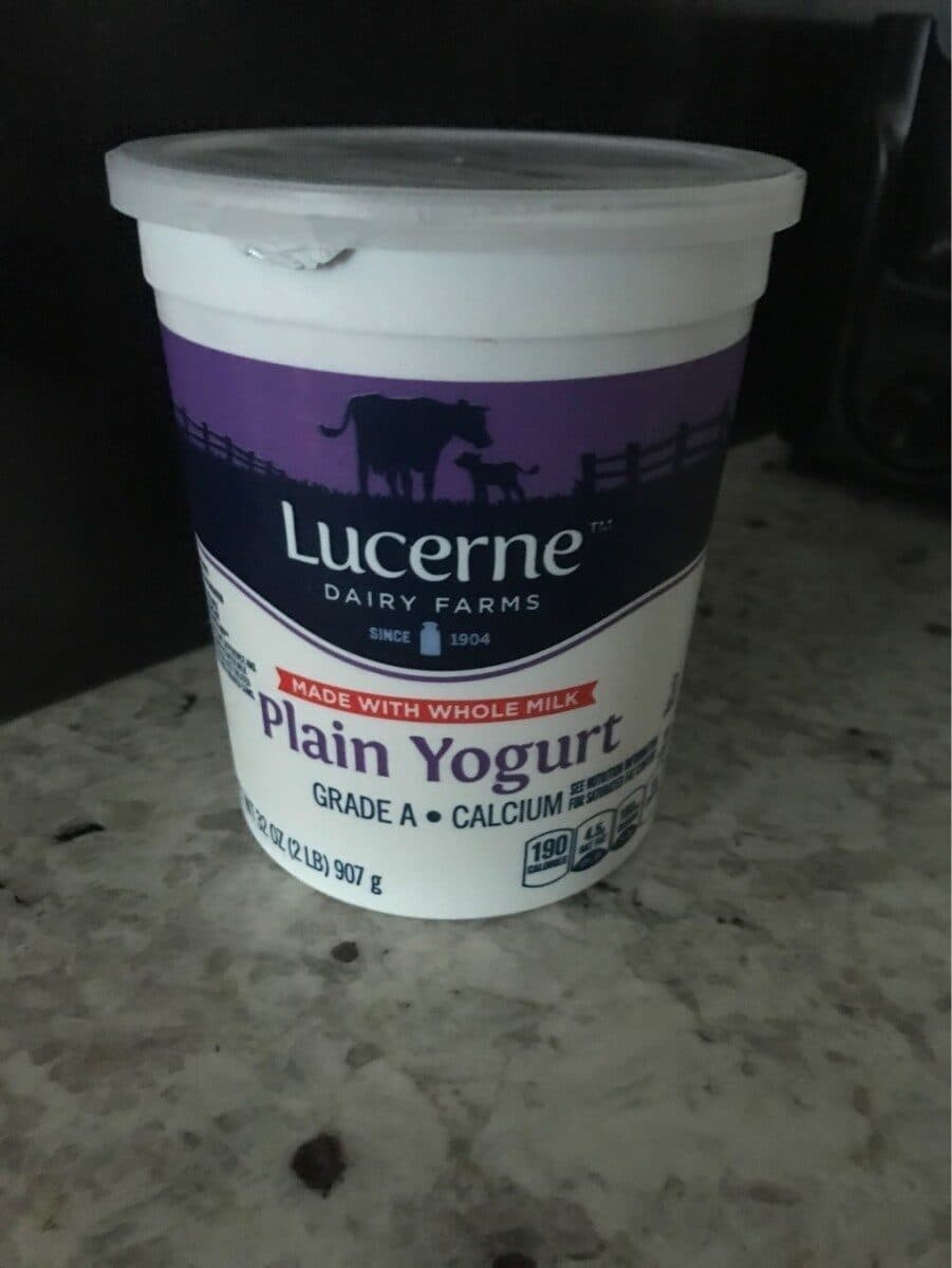 Lucerne Plain Whole Milk Yogurt packshot