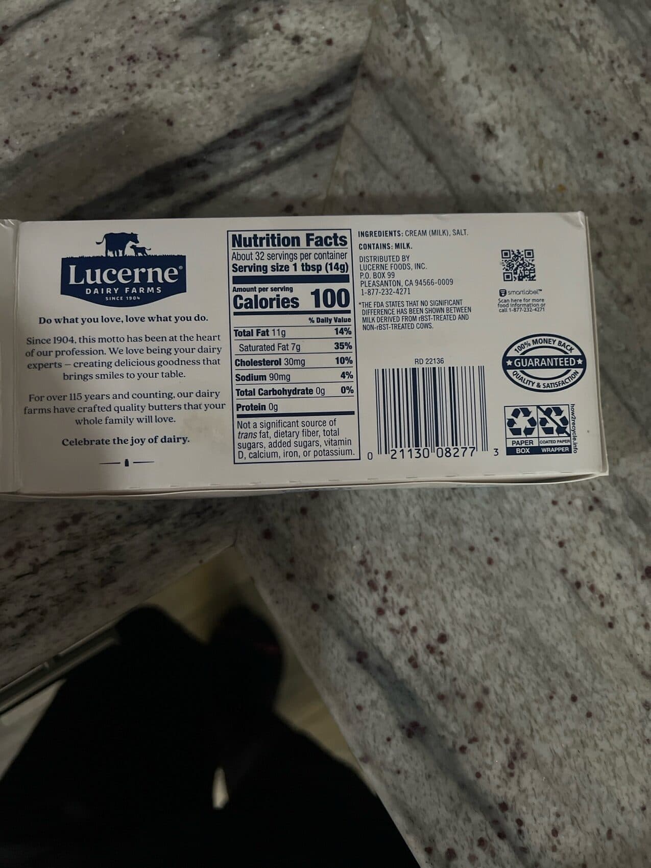 Lucerne Sweet Cream Butter packshot