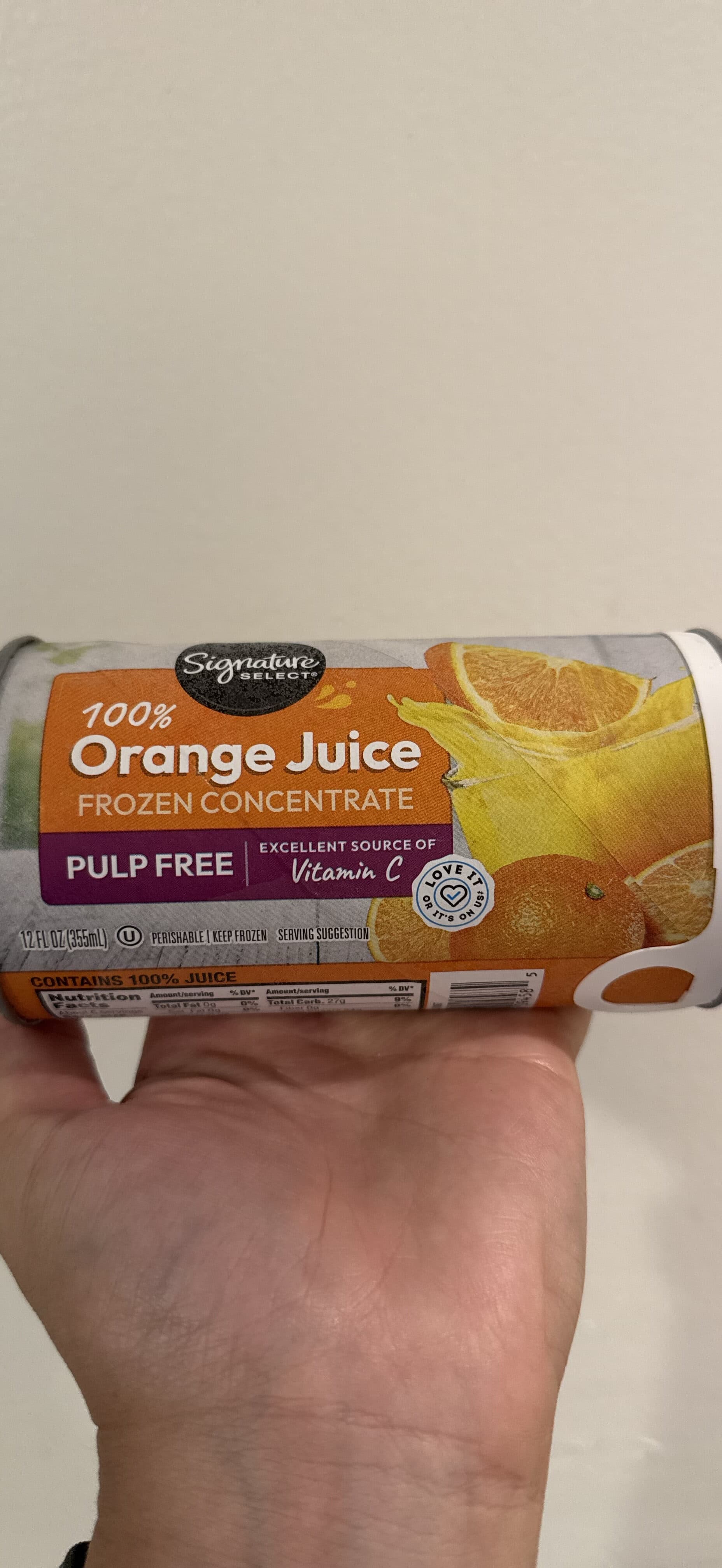 Signature Select 100% Orange Juice Frozen Concentrate packshot