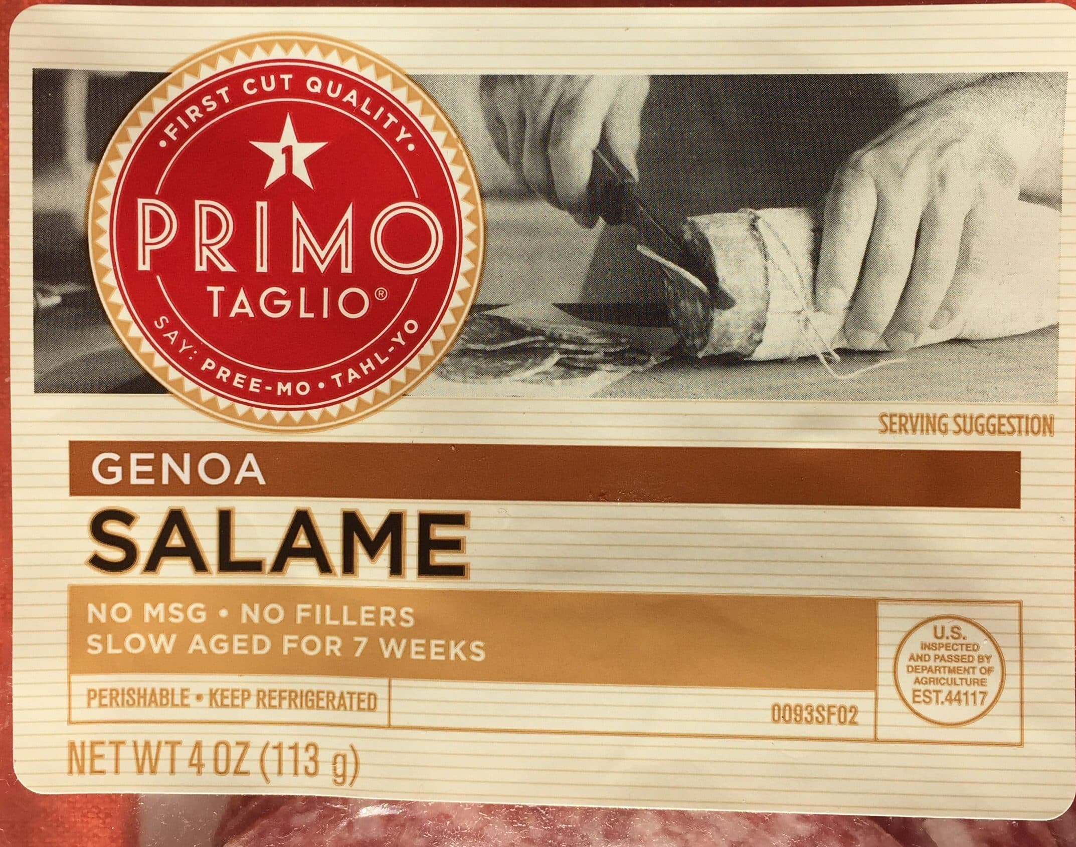 Primo Taglio Genoa salame packshot