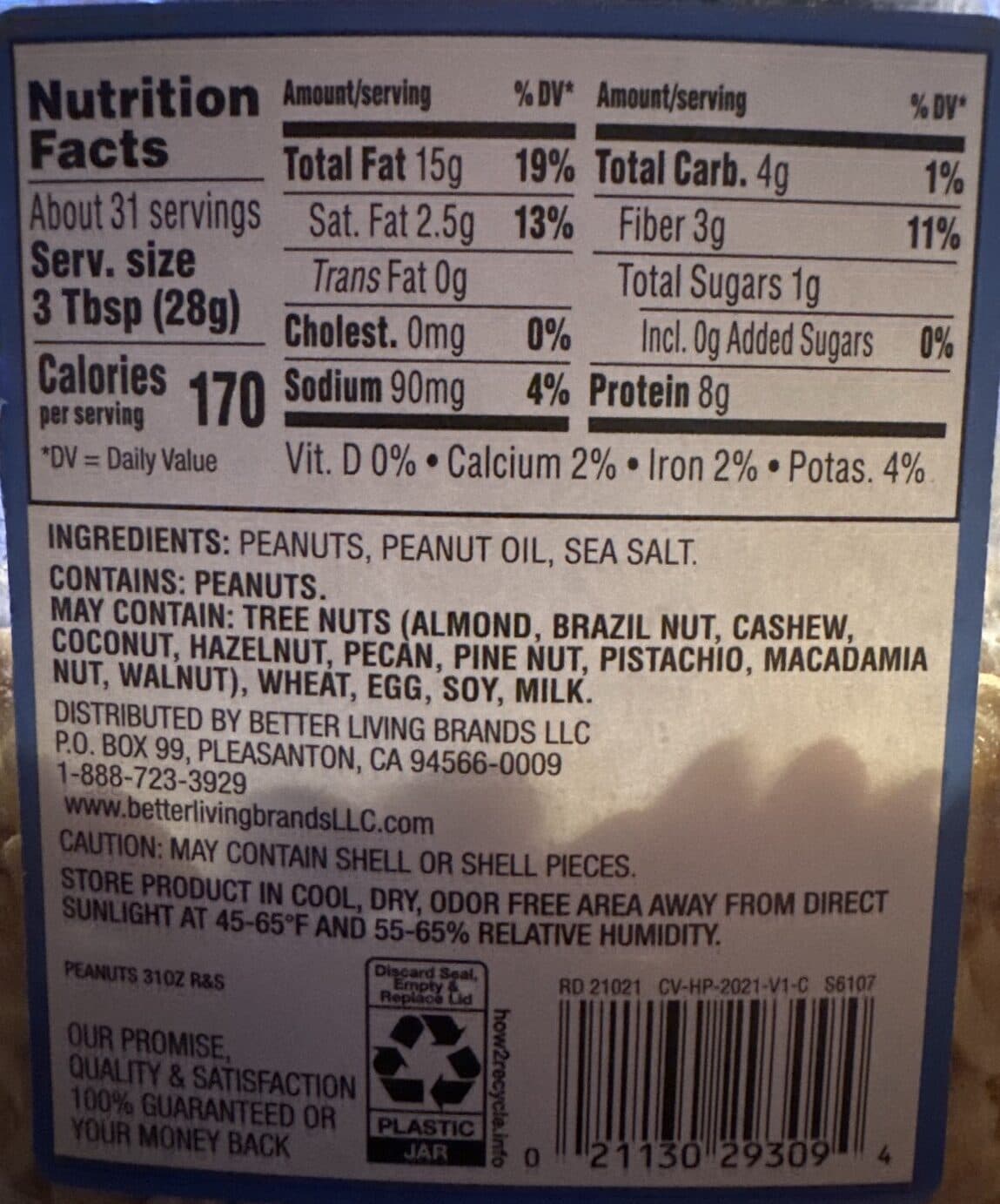 The Snack Artist Roasted & Salted Peanuts packshot