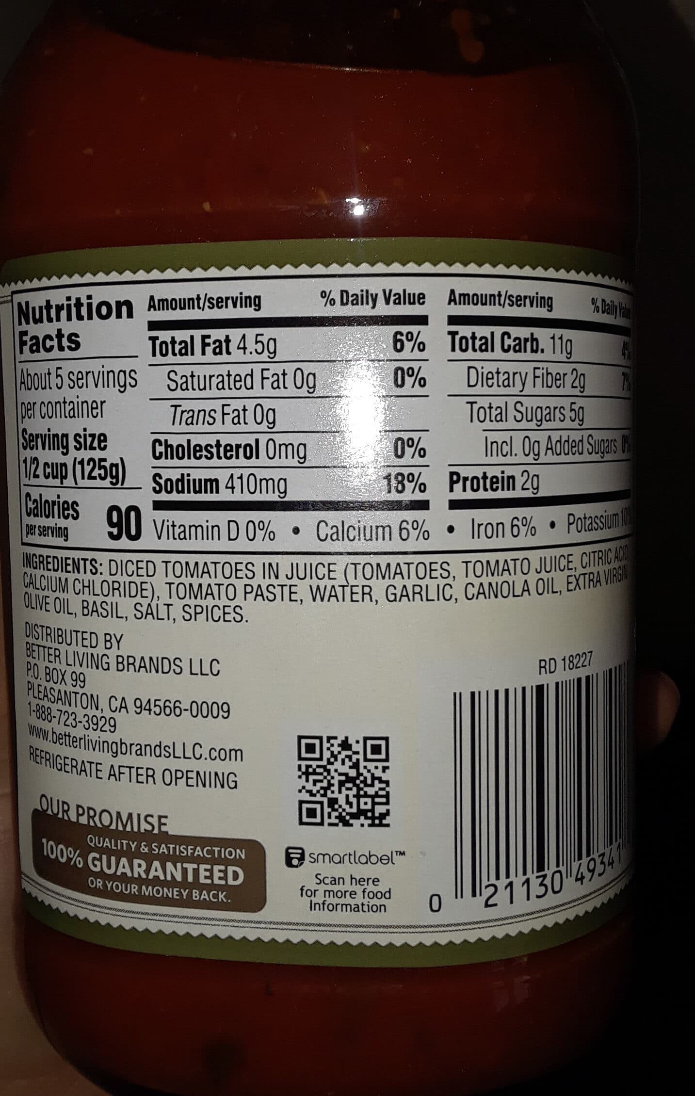 Signature Select Garlic Basil Classic Italian Style Pasta Sauce packshot