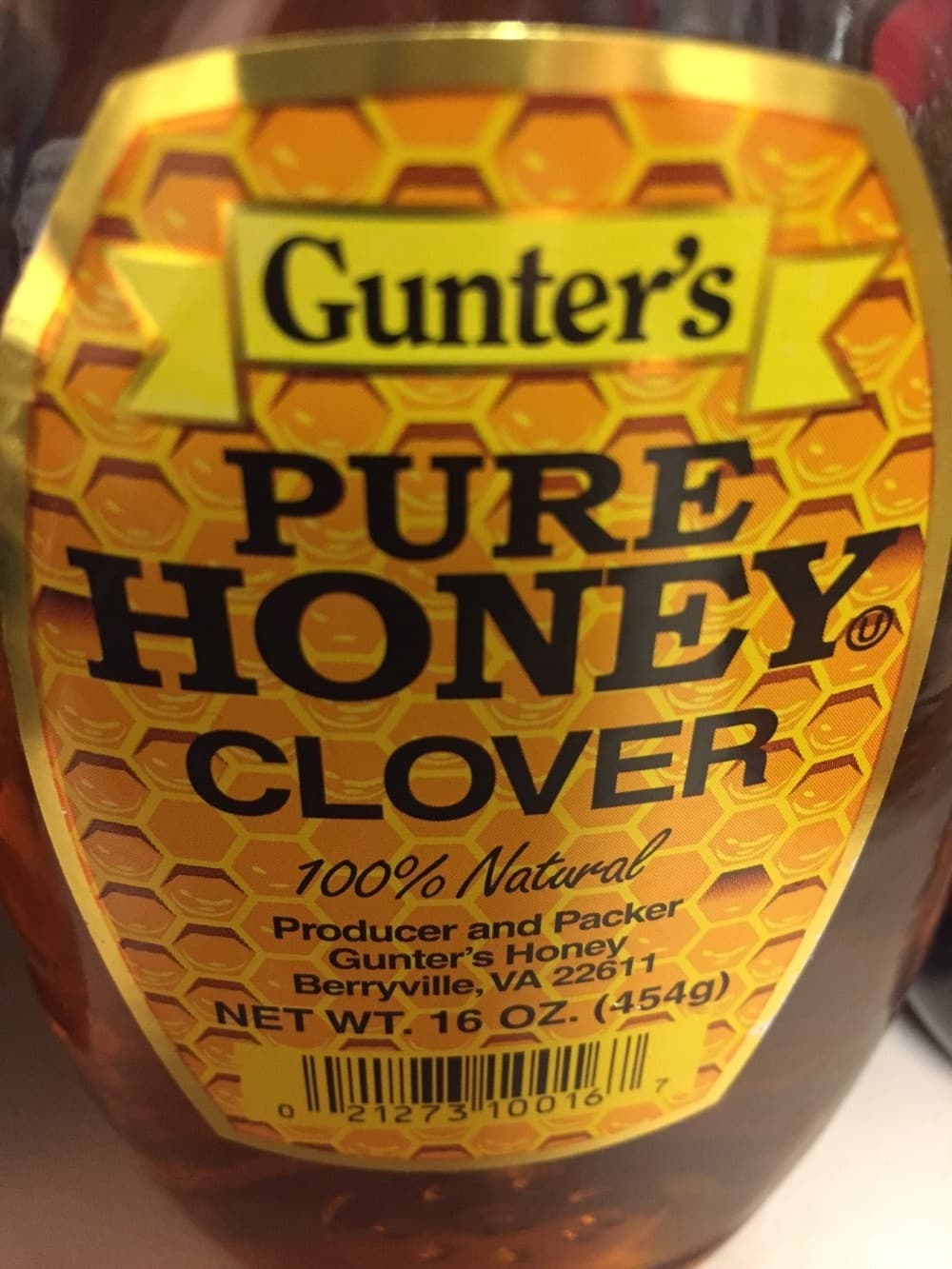 Gunter's Pure Clover Honey packshot
