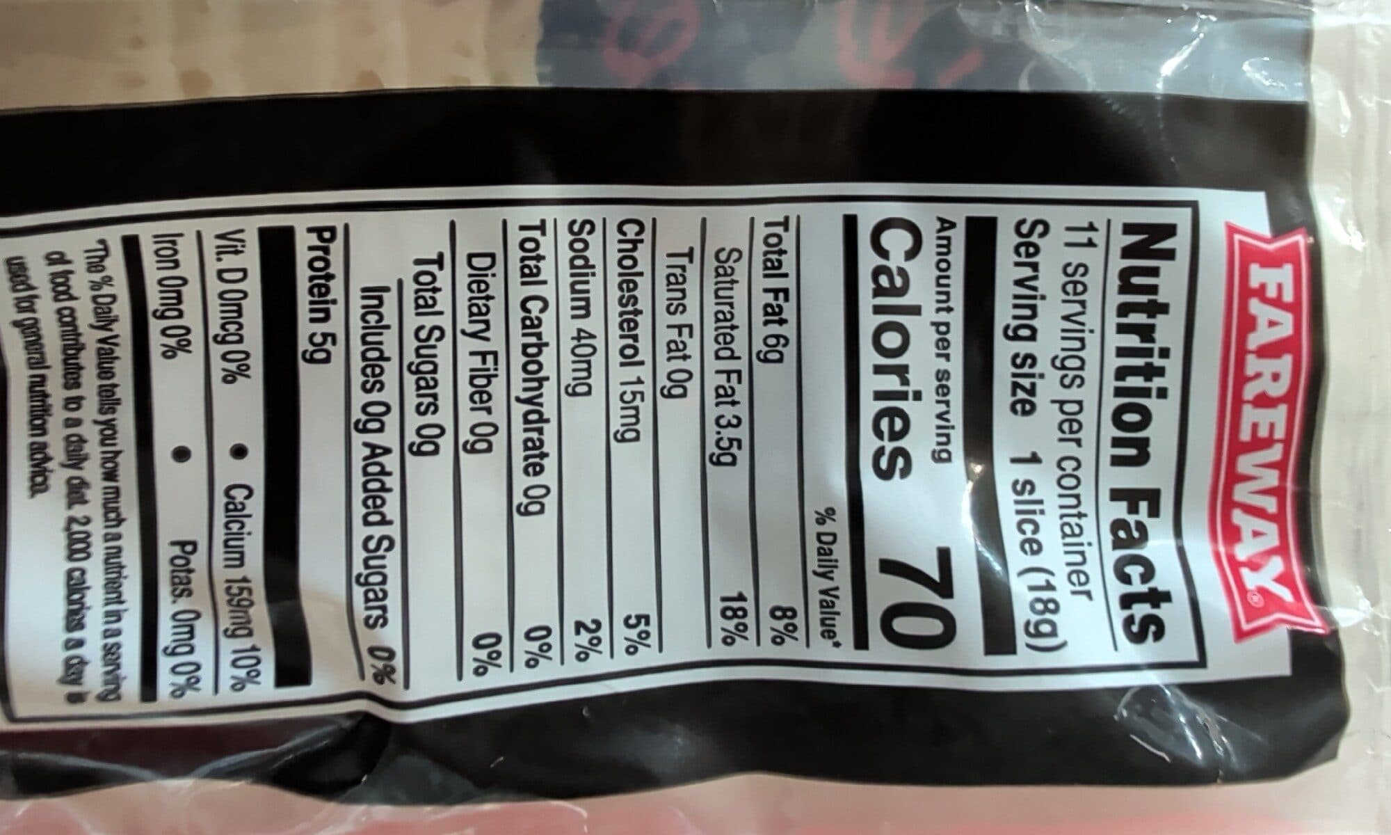 Fareway Swiss Cheese Slices packshot