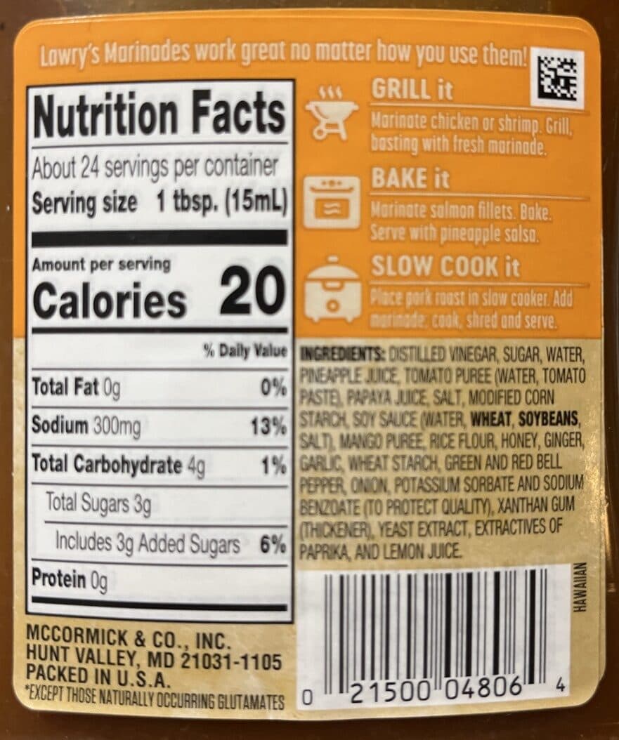 Lawry's Hawaiian Marinade With Tropical Fruit Juices packshot