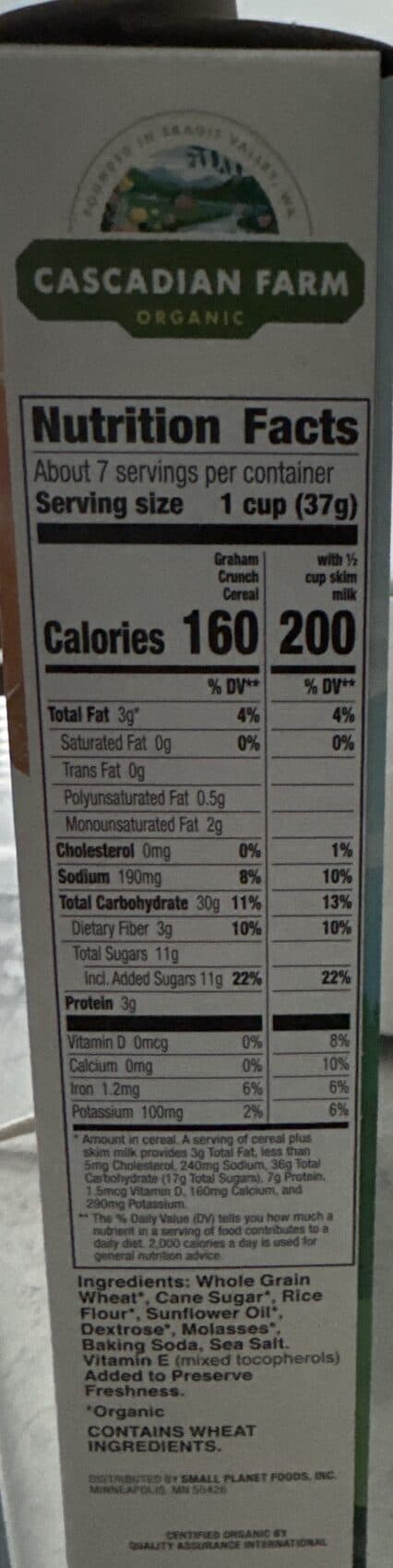Cascadian Farm Graham Crunch packshot