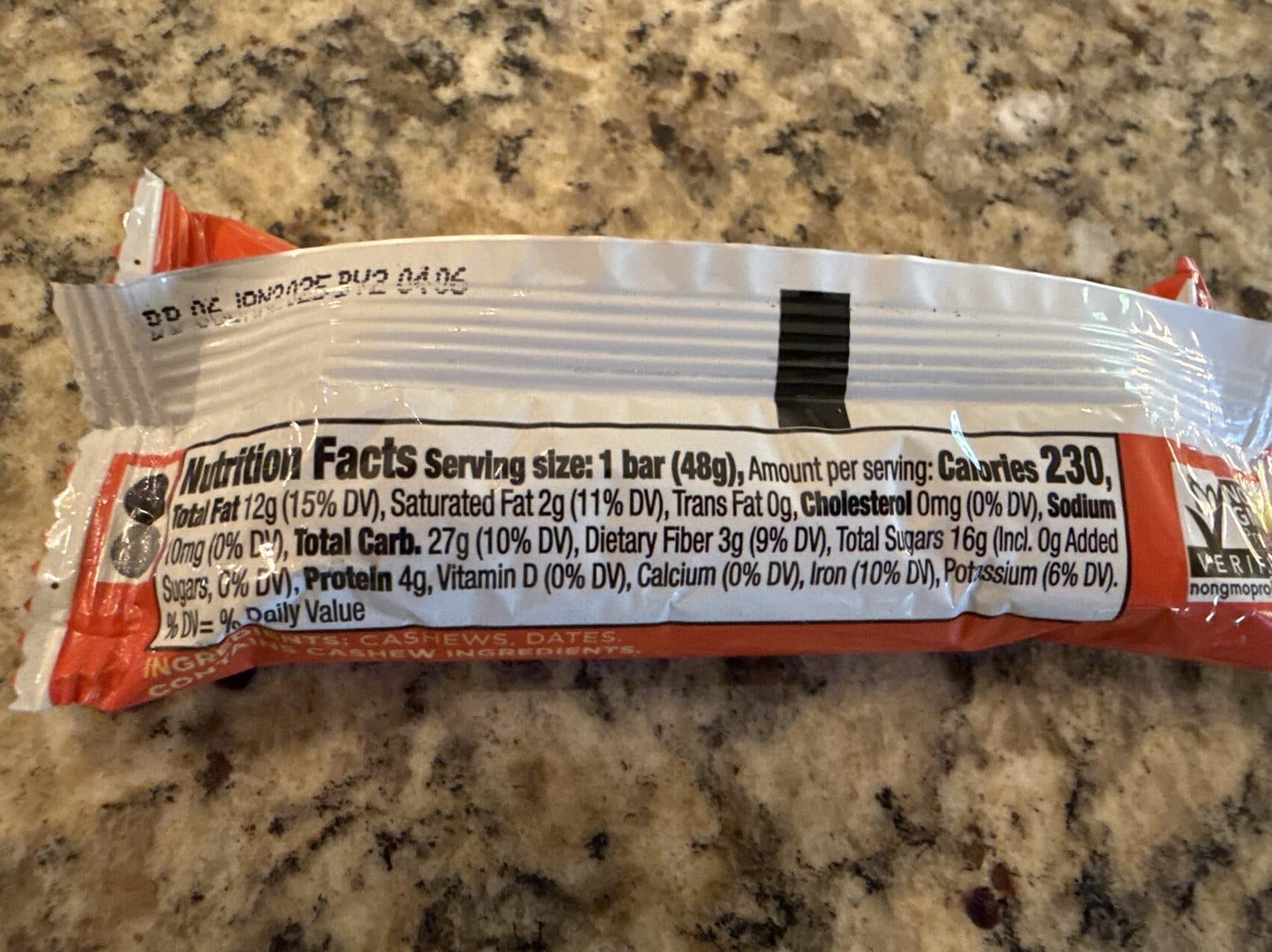 Larabar Cashew Cookie Bar packshot