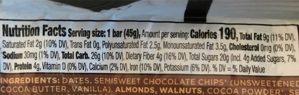 Larabar Chocolate Chip Brownie packshot