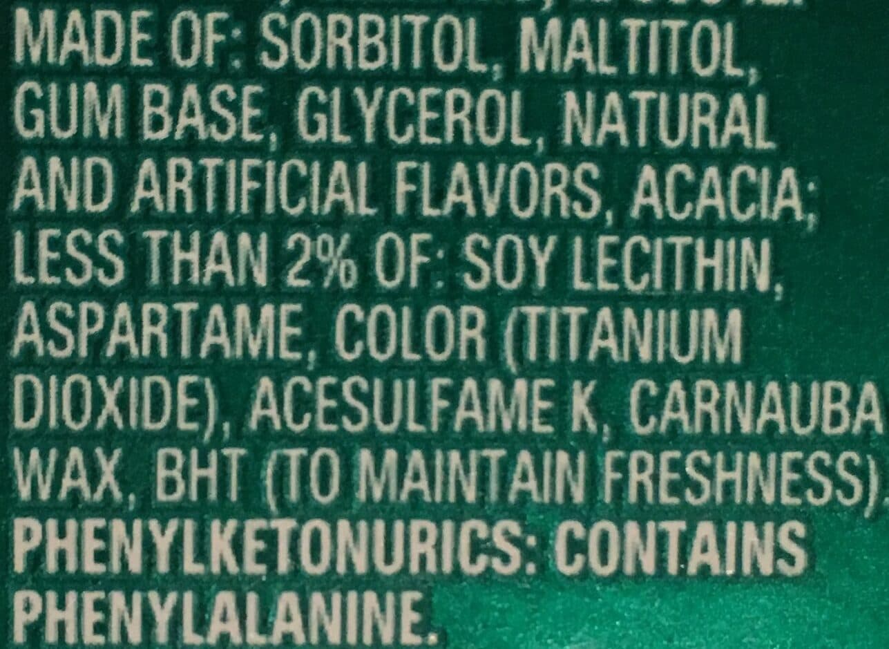 Eclipse Spearmint Sugarfree Gum packshot