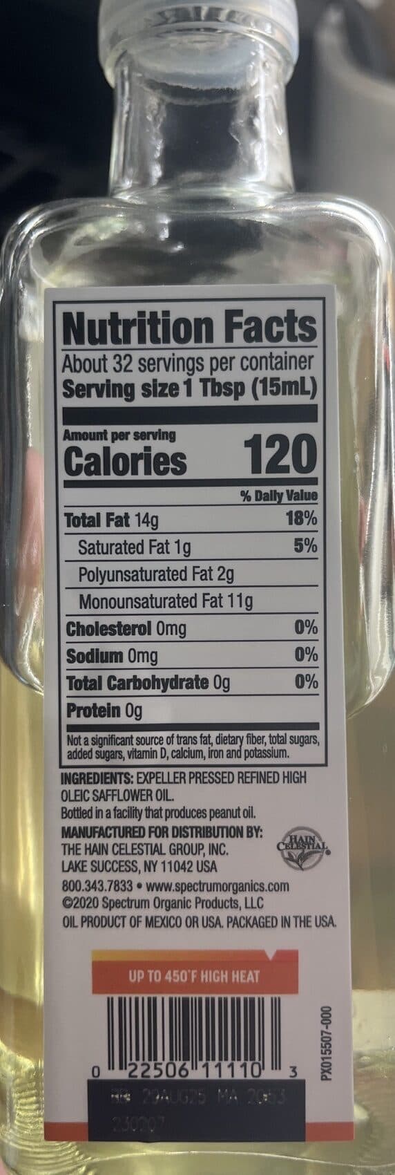Spectrum Safflower Oil packshot