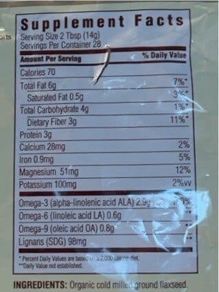 Spectrum Organic Ground Premium Flaxseed Dietary Supplement packshot