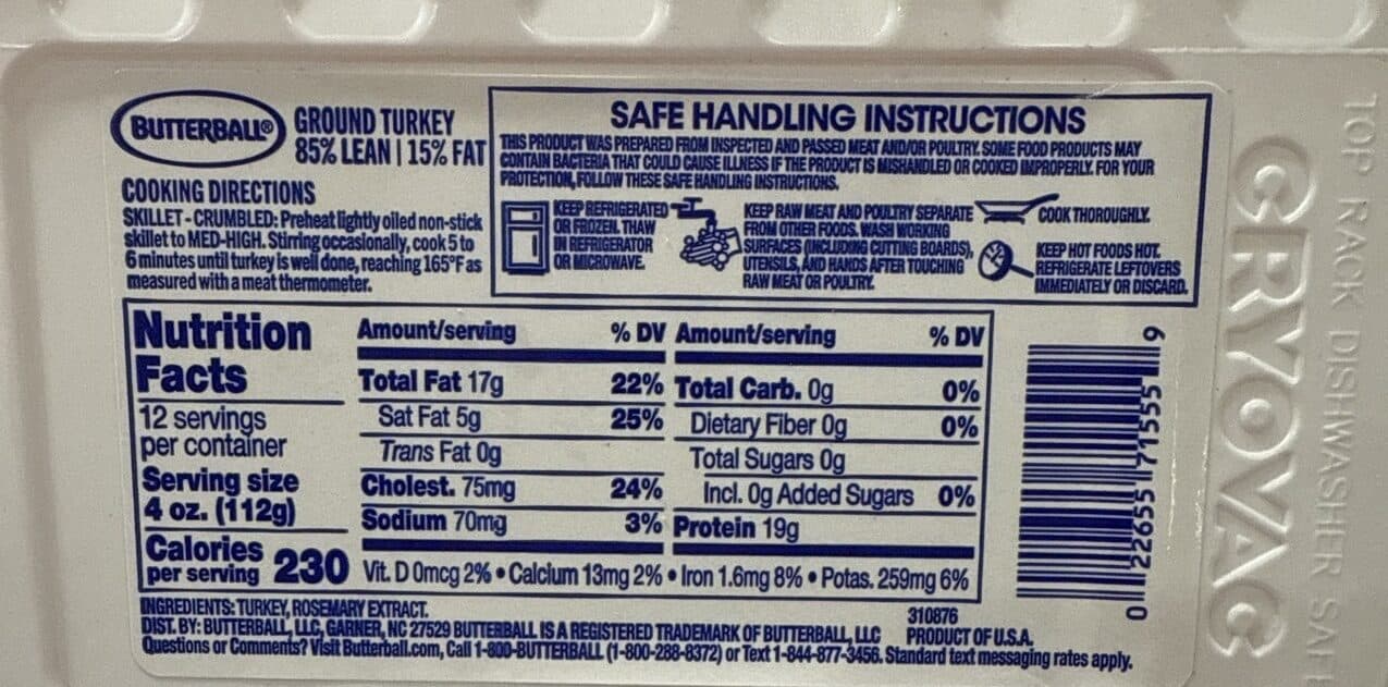 Butterball Ground Turkey packshot
