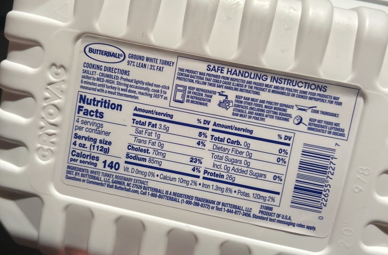BUTTERBALL GROUND WHITE TURKEY packshot