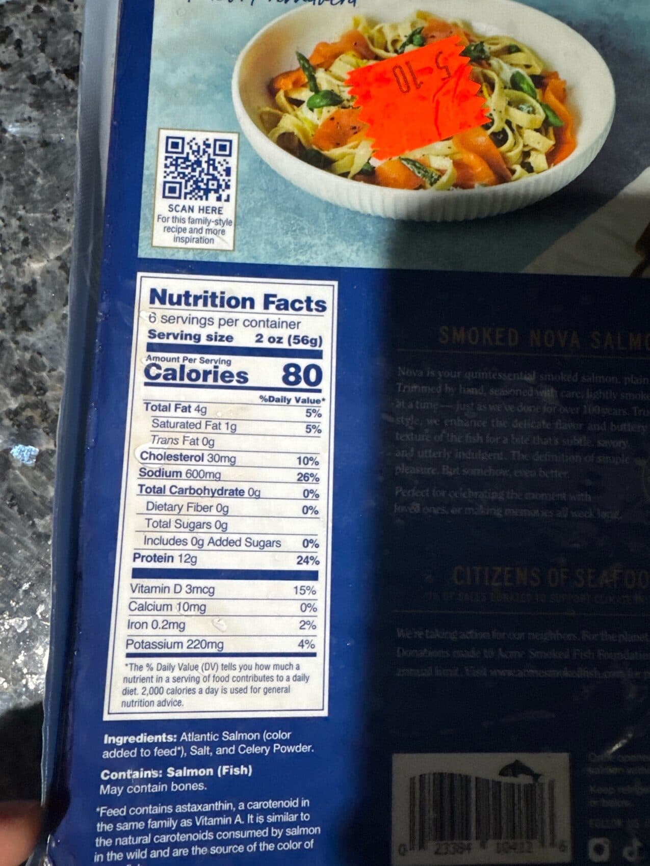 Smoked Fish Acme Smoked Nova Salmon packshot