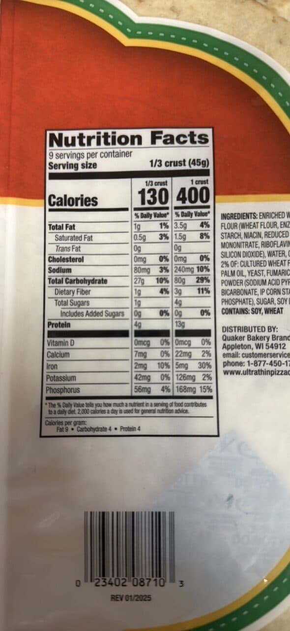 Golden Home Ultra Thin Pizza Crust packshot